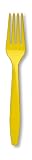 School Bus Yellow Plastic Forks 24 pc.