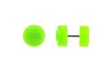 Neon Green Acrylic Fake Plug - 16g Wire - 9mm - Sold as a Pair