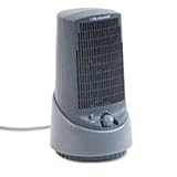 14 Mini Tower Oscillating Three-Speed Fan, Charcoal/Gray