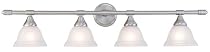 Hardware House 545004 38-3/4-Inch by 8-3/4-Inch Bath/Wall Lighting Fixture Brushed Nickel