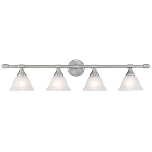 Hardware House 545004 38-3 4-Inch by 8-3 4-Inch Bath Wall Lighting Fixture Brushed Nickel by 