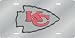 Kansas City Chiefs Laser Cut Silver License Plate