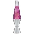 Pink and White Silver Base Lava Lamp