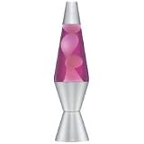 Pink and White Silver Base Lava Lamp