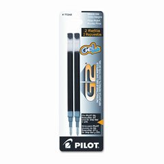 Ballpoint Pen Refill, Gel Ink, 0.7mm Fine Point, Black, 2/Pack PIL77240