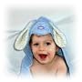 Bunny - Light Blue Hooded Towel by Frog Kiss Designs