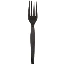 Dixie FH53C7 Heavy Weight Polystyrene Fork, Individually Wrapped, 7.13" Length, Black (Case of 1,000)