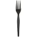 Dixie FH53C7 Heavy Weight Polystyrene Fork, Individually Wrapped, 7.13" Length, Black (Case of 1,000)