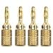 Electronics : Acoustic Research PR407 Banana Plugs, Compression type, 2 pair