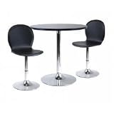 Review Stacks and Stacks  / 3 Piece Dining Table Set (Black/Metal) (29.5