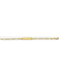 3mm 14k Light Figaro Baby ID Bracelet 5.5"