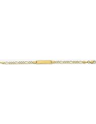 3mm 14k Light Figaro Baby ID Bracelet 6"