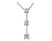 1.00CTW Classic Diamond Three Stone Pendant in 14K White Gold