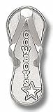 Sterling Silver DALLAS "COWBOYS" STAR FLIP FLOP 1"