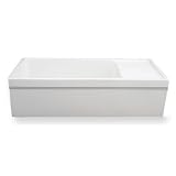Farmhaus Fireclay Large Quatro Alcove Reversible Fireclay Kitchen Sink with Drain Board Finish: Sapphire Blue