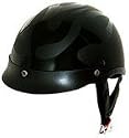 Motorcycle Half Helmets Beanie Helmet 100FlatFlames