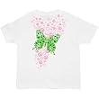 Girls Green Butterfly Peace Short Sleeve Tee