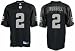 JaMarcus Russell Jersey: Reebok Black Replica #2 Oakland Raiders Jersey - Large