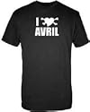 Avril Lavigne Heart Adult Black Tee T-Shirt