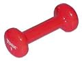 1 lb Red Vinyl-Covered Dumbbell Pair