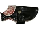 Black with Red Toile Raincoat for Dogs -Extra Large 16