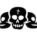 Day of the Dead Skulls on Short Sleeve Toddler Fine Jersey T-shirt