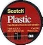 3m Company 190BLK Colored Plastic Tape Black 3/4" X 125" (Pack of 6)