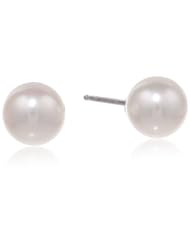 Honora "Classic Pearl Jewelry" White Freshwater Cultured Pearl (6mm) Stud Earrings