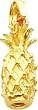 14K Gold 3D Pineapple Charm