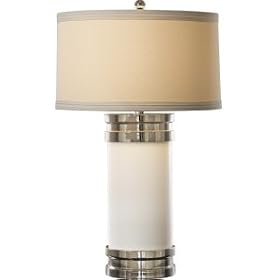 Murray Feiss Whitley 9741WTC Table Glass 29 Table Lamp 1 Light 150 watt in White Cased