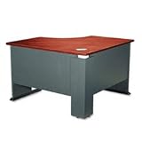 Hansen Cherry and Galaxy 48 Corner Desk Hansen Cherry/Galaxy Gray