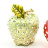 Piearth ピアース ジュエリーボックス クリスタル 宝石箱 フルーツ リンゴ NO32 グリーン 32-2 GR