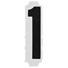 Brady 5100-1 Gothic Quik-Align 3-3/4" Height, 2-3/8" Width, B-933 Vinyl, Black Color Number, Legend "1"  (Pack Of 10)