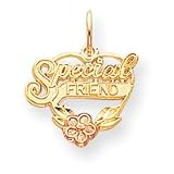 10k Special Friend in Heart Charm - JewelryWeb