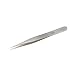 Aven Straight Fine Pattern O Precision Tweezer, Stainless Steel, 4-3/4" Length