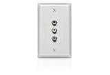 Radio Shack Gold Series 3-Terminal RCA Phono Audio Video Wall Plate