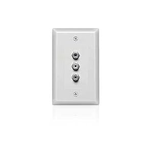 Radio Shack Gold Series 3-Terminal RCA Phono Audio Video Wall Plate by Radio Shack