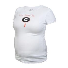My U Georgia Bulldogs Ladies White Maternity T-shirt