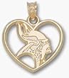 Minnesota Vikings Logo Heart Charm/Pendant
