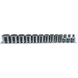 K-Tool International (KTI22501) 13 pc 12pt 3/8 Drive Shallow SAE Socket Set