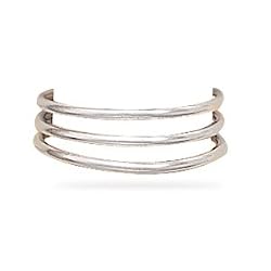 3 Row Polished Toe Ring