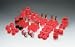 1990-1993 Acura Integra Hyper-Flex System Incl. F/R Cntl. Arm Bush. F Strut Rod Bush. F/R Shock Bush. F End Link Steer. Rack Bush. Trans. Shifter Stab. Bush. Ball Joint Boot Tie Rod Boot Red