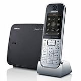 Siemens Gigaset SL780 Schnurloses DECT-Telefon mit Mobilteil mit Echtmetall-Rahmen, metall/ schwarz