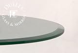 30'' Round 3/8 Inch Thick Beveled Polished Tempered Glass Table Top