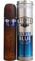 CUBA SILVER BLUE by Cuba EDT SPRAY 3.4 OZ for MEN ---(Package Of 4)
