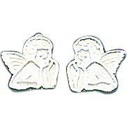 Sterling Silver Angel Earrings Religious Jewelry
