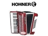 Hohner Hohnica Tremolo Piano Accordion 72 Bass 34 Keys Red Pearl 2353