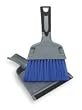 Tough Guy 2ZPC5 Mini Dust Pan With Brush, Silver And Blue