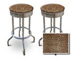 2 Cheetah Animal Print Specialty / Custom Barstools Set