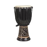 Toca Synergy Hand-Carved Rope Djembe, Black 20X10 Inches